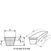 10x1000 Li-Z 1020 Lw Klínový řemen Rubena